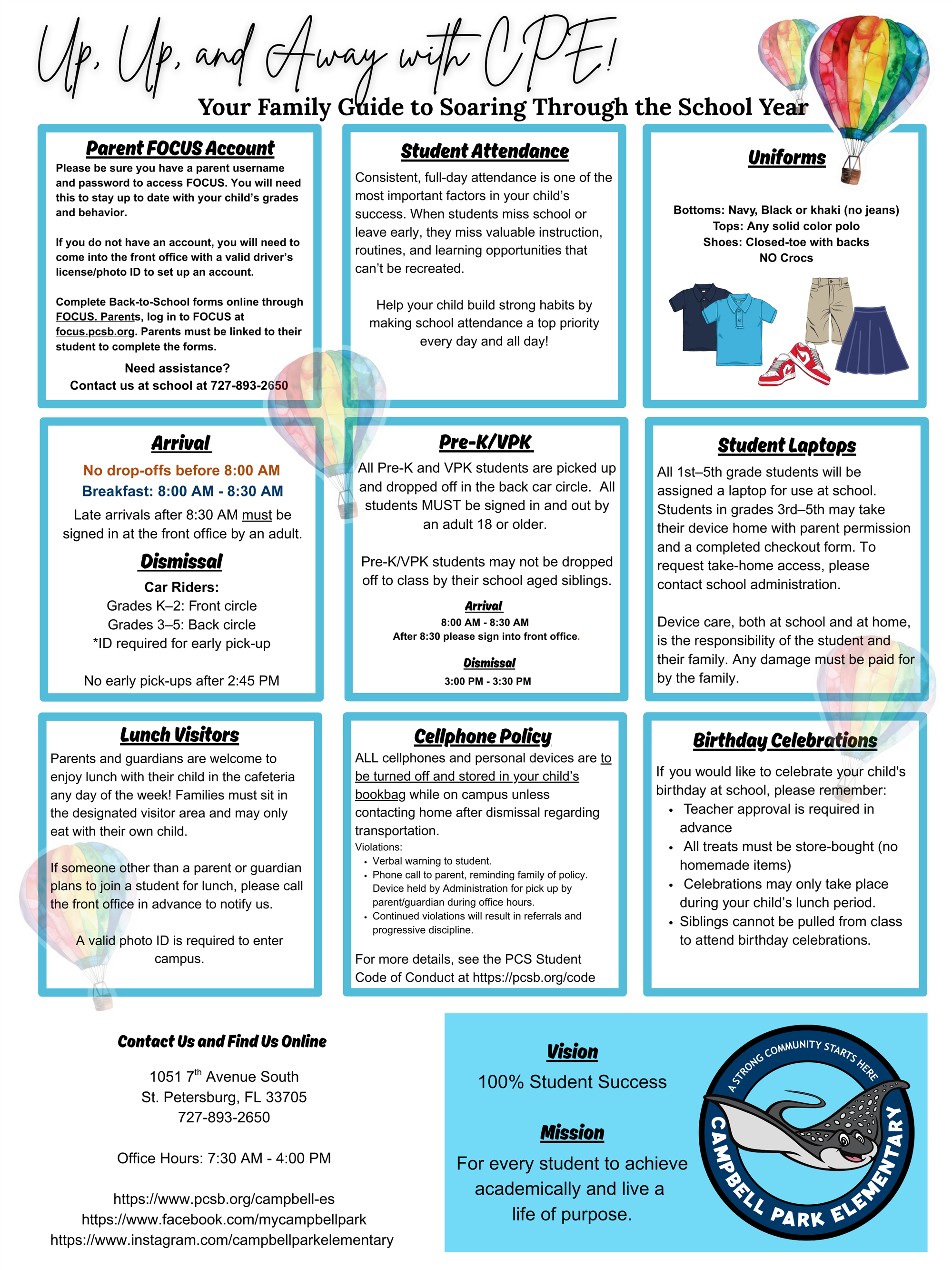 Back to School Information